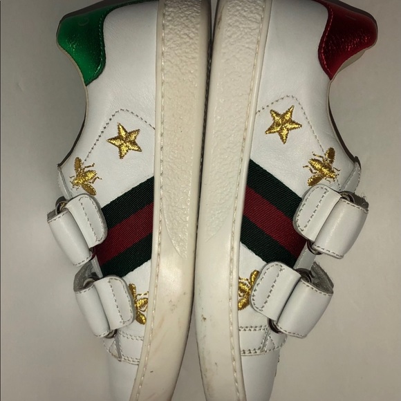 Gucci Kids Ace sneakers white strap Star bee 29/ 7 - Picture 7 of 13